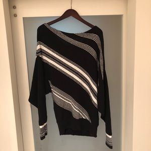 Free People Black Striped Sweater
